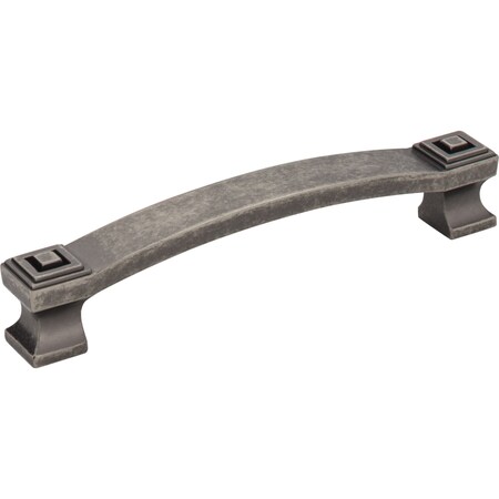 Jeffrey Alexander 128 mm Center-to-Center Distressed Pewter Square Delmar Cabinet Pull 585-128DP